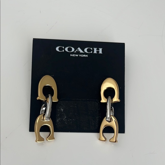 Coach Gold and Silver Earrings - Picture 1 of 3